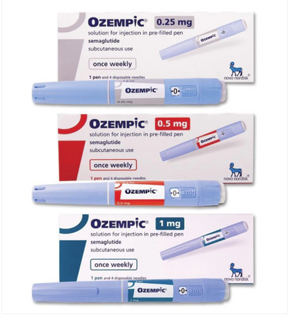 KIT OZEMPIC (8 Caixas -  1 mg /0,5 mg / 0,25mg) 10 SEMANAS